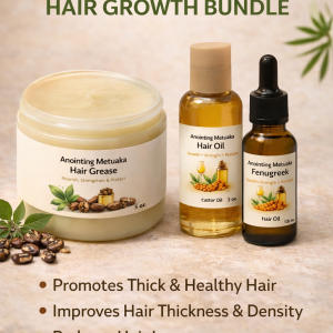 Anointing Metuaka Fenugreek and Basil Hair Grease Bundle