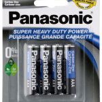 Panasonic(R) Super Heavy Duty AAA Batteries, 4-ct. Packs