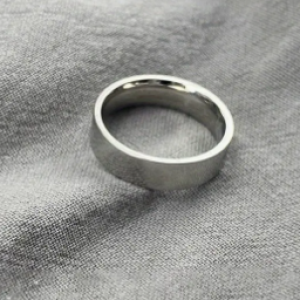 Elegant & Simple Style Ring, Smooth Minimalist Self-Discipline Plain Band, Unisex size 10 (4mm)