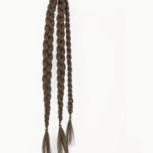 Multi-Strand Boxer Braids Ponytail Extensions - Soft Durable Synthetic Hair (#2 Light Brown)