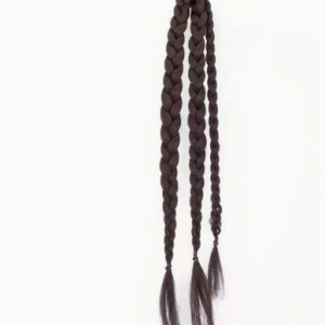 Multi-Strand Boxer Braids Ponytail Extensions - Soft Durable Synthetic Hair (#1 Dark Brown)