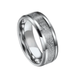 Titanium Steel Ring Men's Rime Pattern Stainless Steel Ring size 11