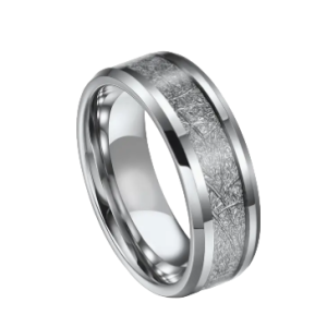Titanium Steel Ring Men's Rime Pattern Stainless Steel Ring size 11
