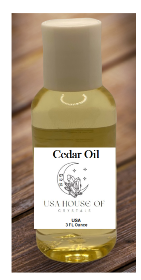 USA House OF Crystals Cedar Oil 3 FL OZ