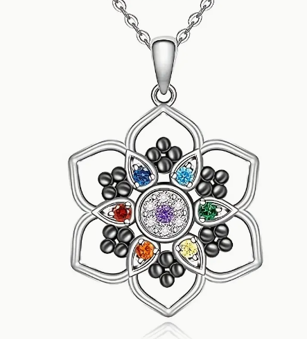 Seven Chakra Flower Necklace