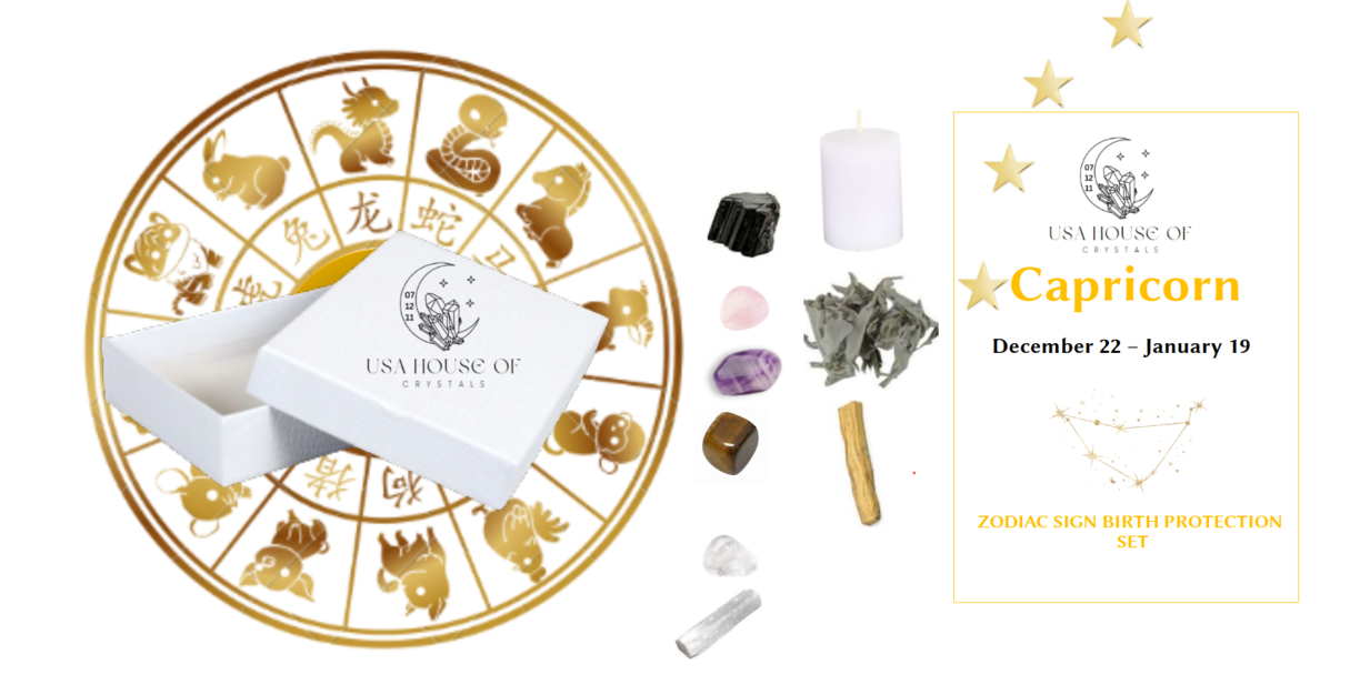Capricorn Birthstones -Capricorn Protection Stones, Crystals Set, Capricorn Crystal Kit, Crystals For Capricorn , Crystals Of Capricorn , Birthstones,