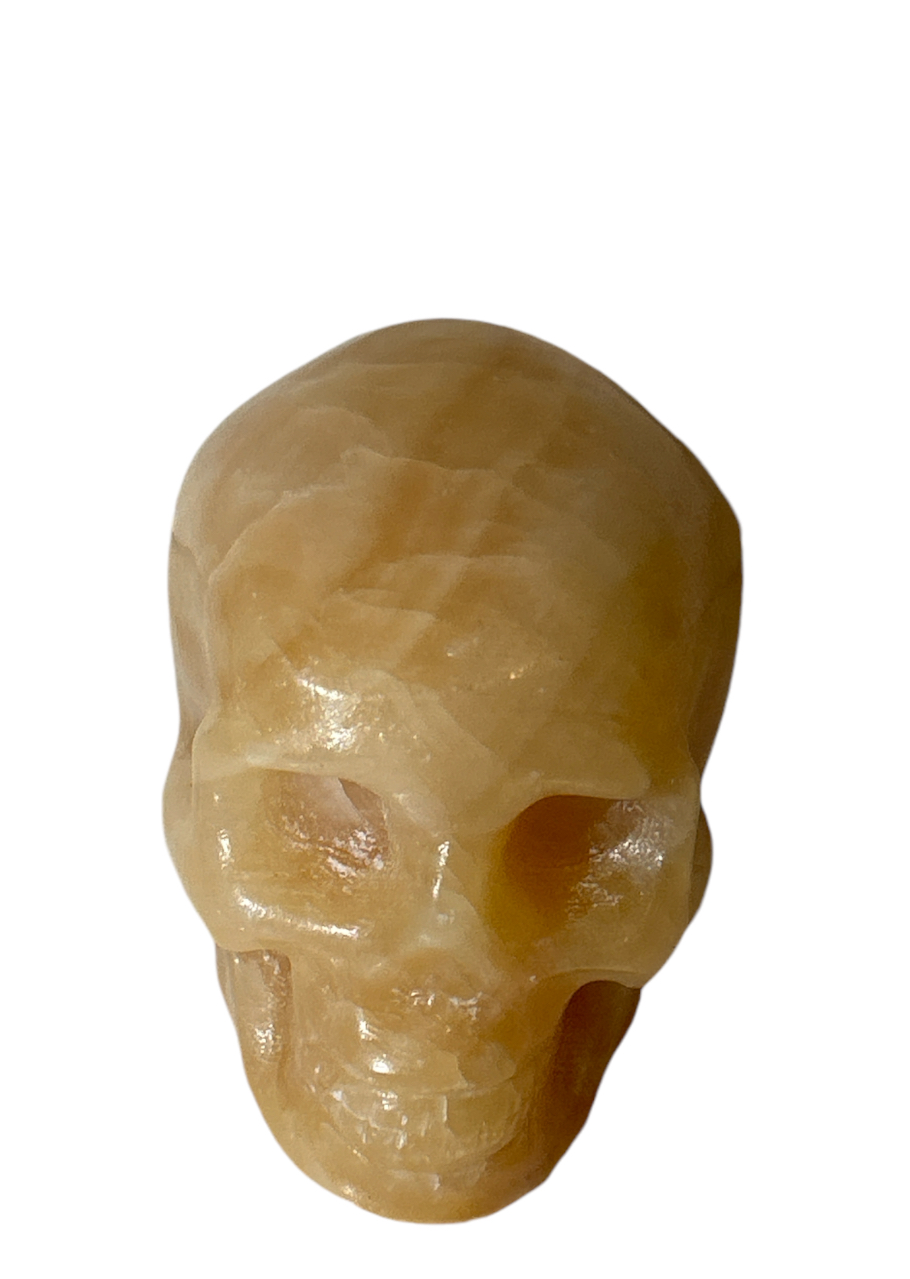 Orange Calcite Skull .60 kg