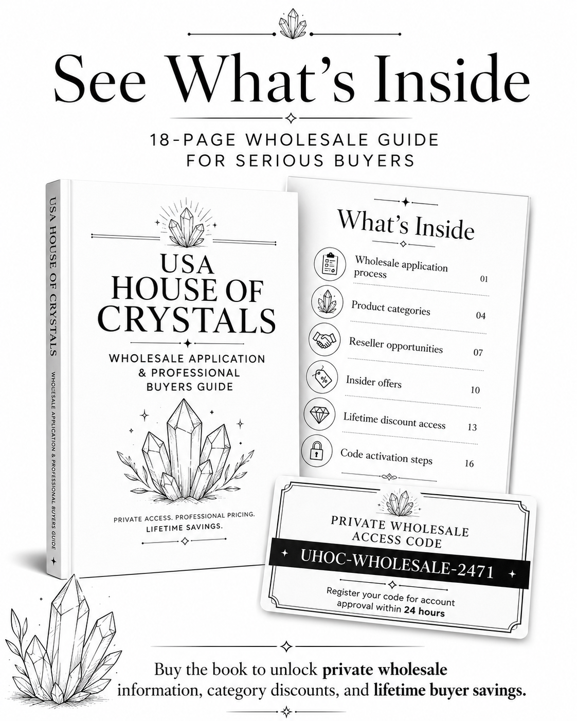 USA House of Crystals Wholesale Application & Professional Buyers Guide