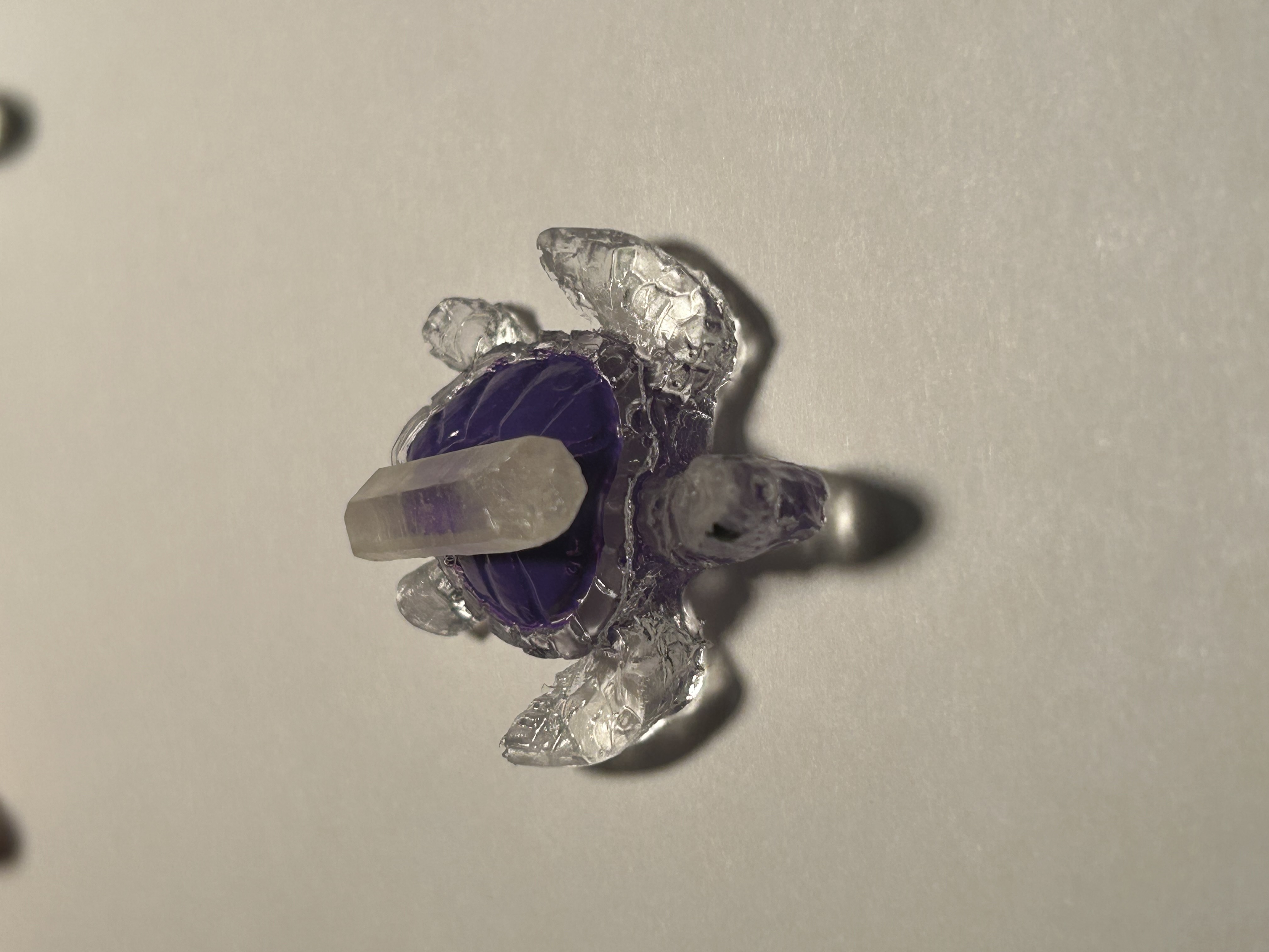 Purple Turtle clear Quartz point image 8