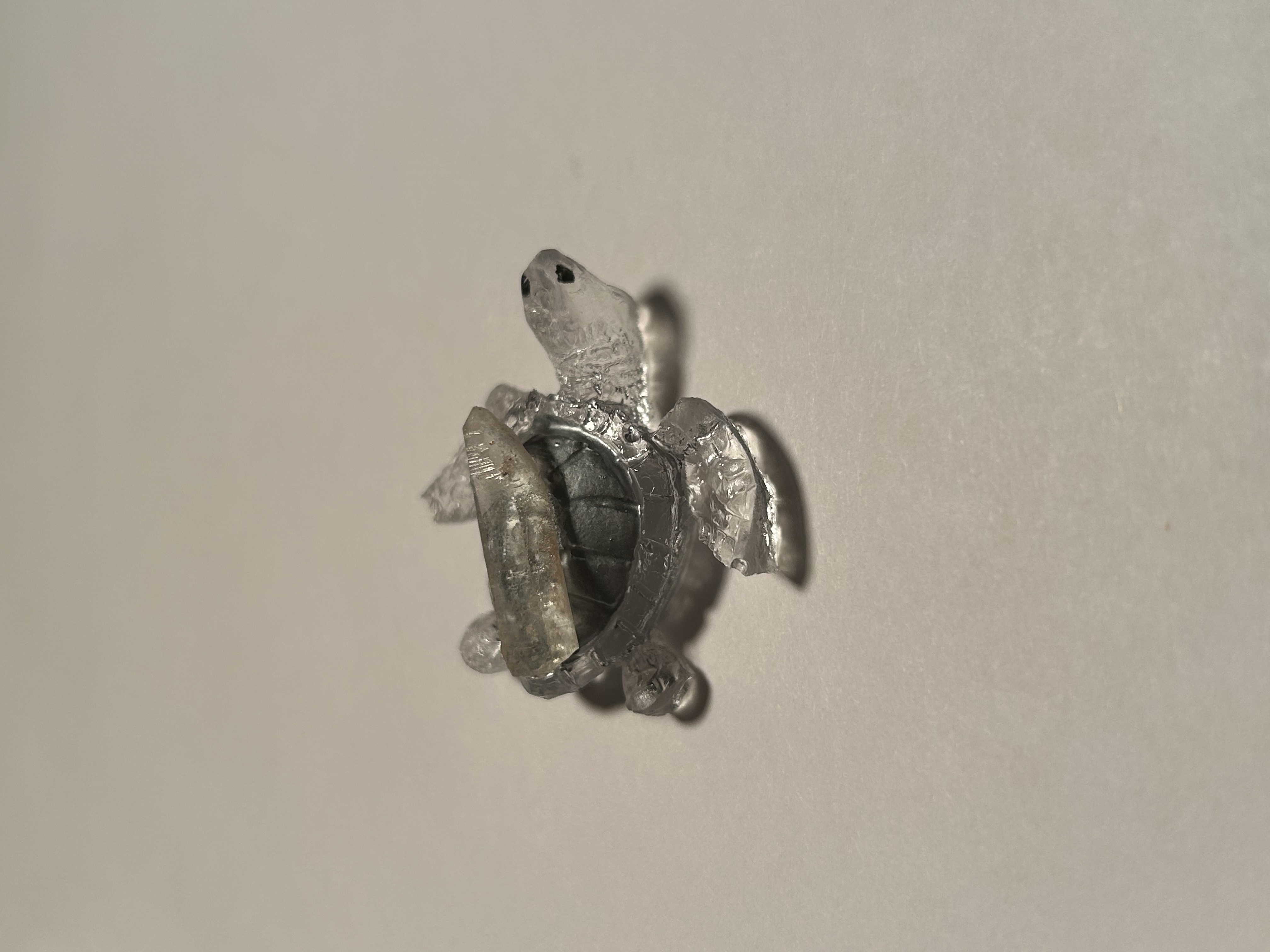 🤍 Silver Crystal Point Resin Turtle – Wholesale image 6