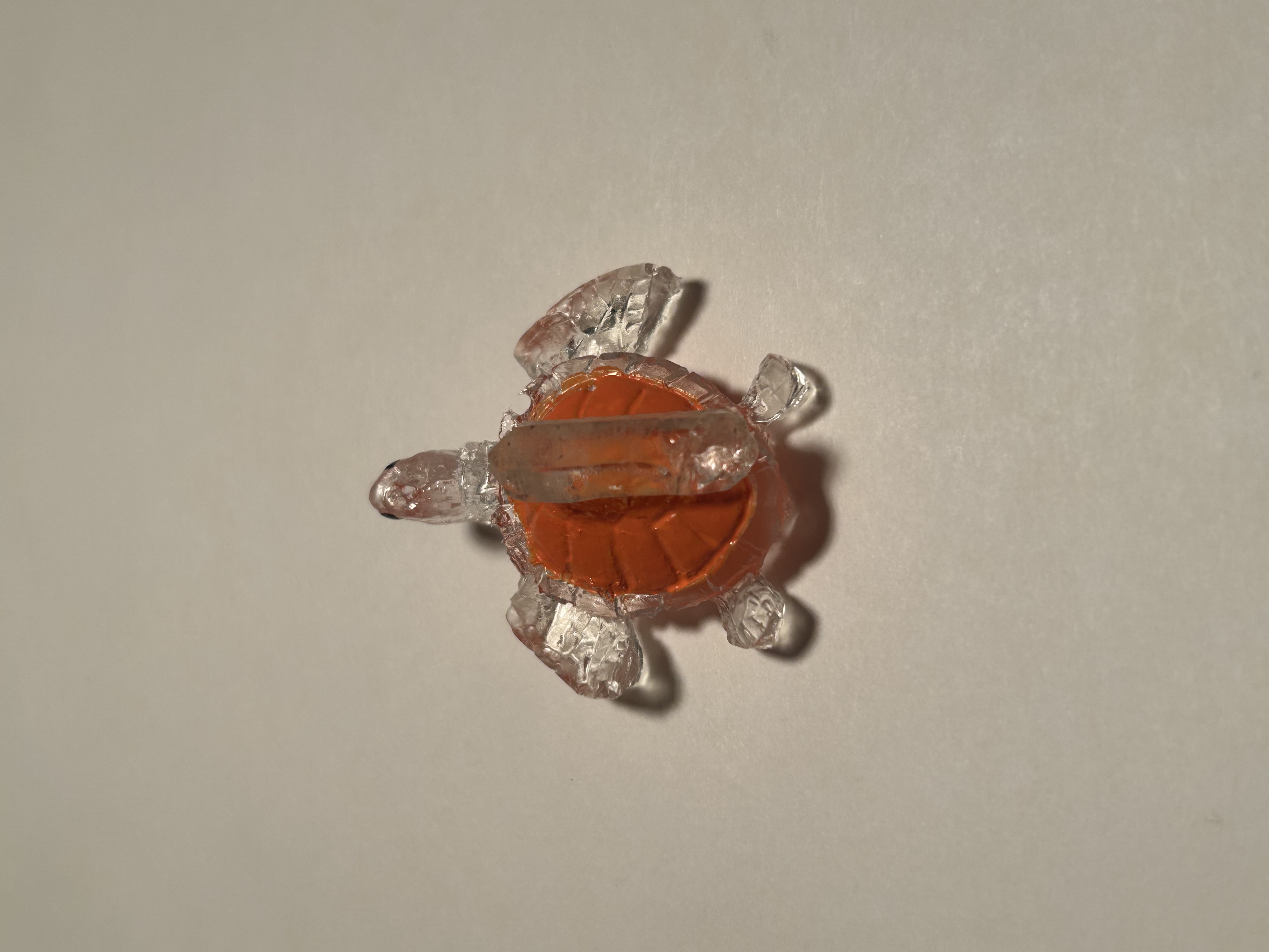 🧡 Orange Crystal Point Resin Turtle – Wholesale image 4