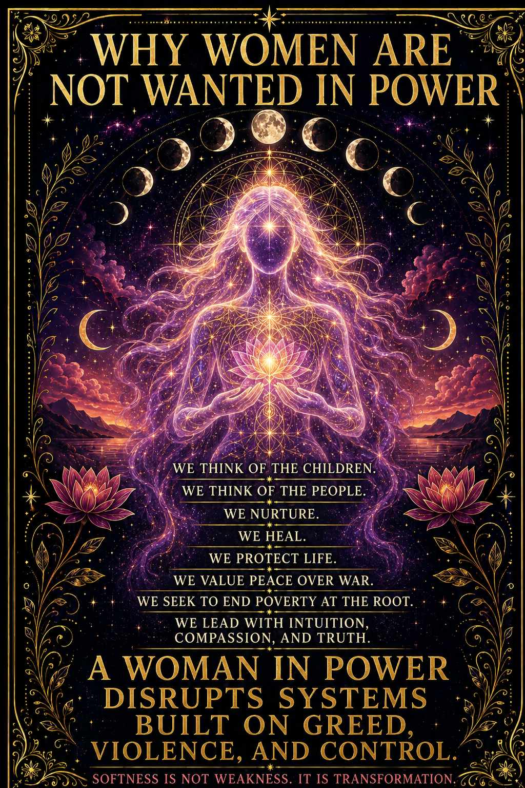 A powerful Divine Feminine art print created to honor women as nurturers, protectors, healers, creators, and voices of transformation. image 2