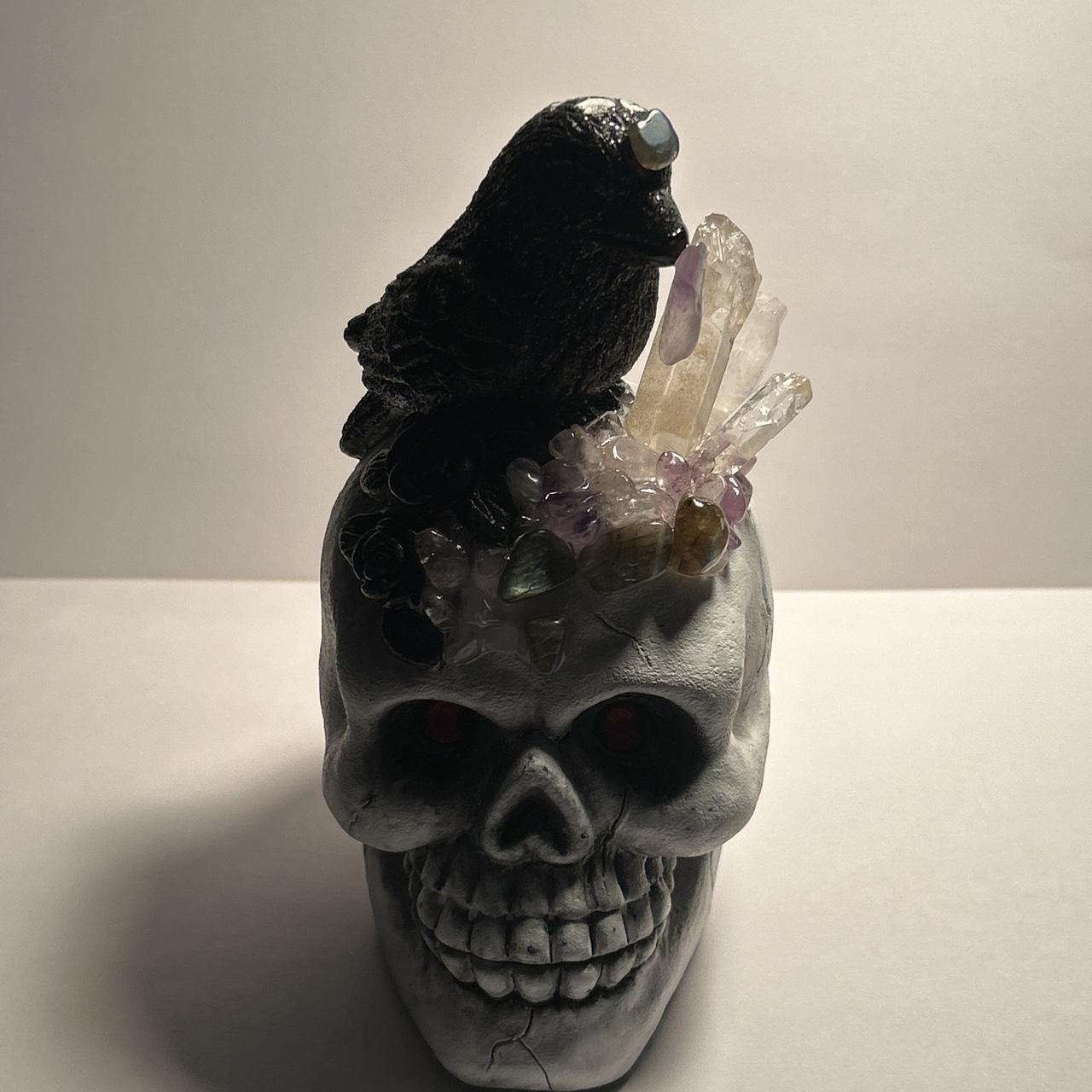 Higher Self Crystal Skull & Raven Decor 💀🐦‍⬛✨