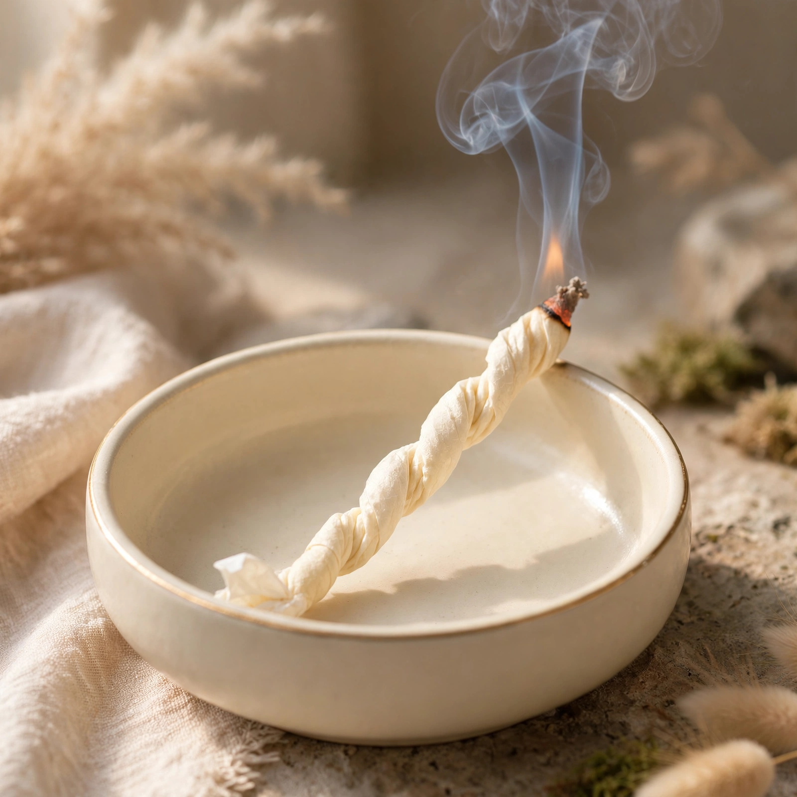 Hand-Twisted Herbal Incense – Sacred Stillness – 5 Pack