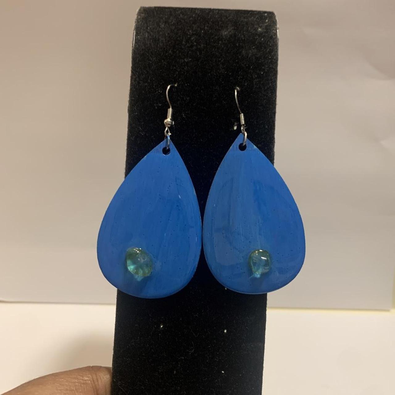 💙 Citrine Crystal Teardrop Earrings 💛
