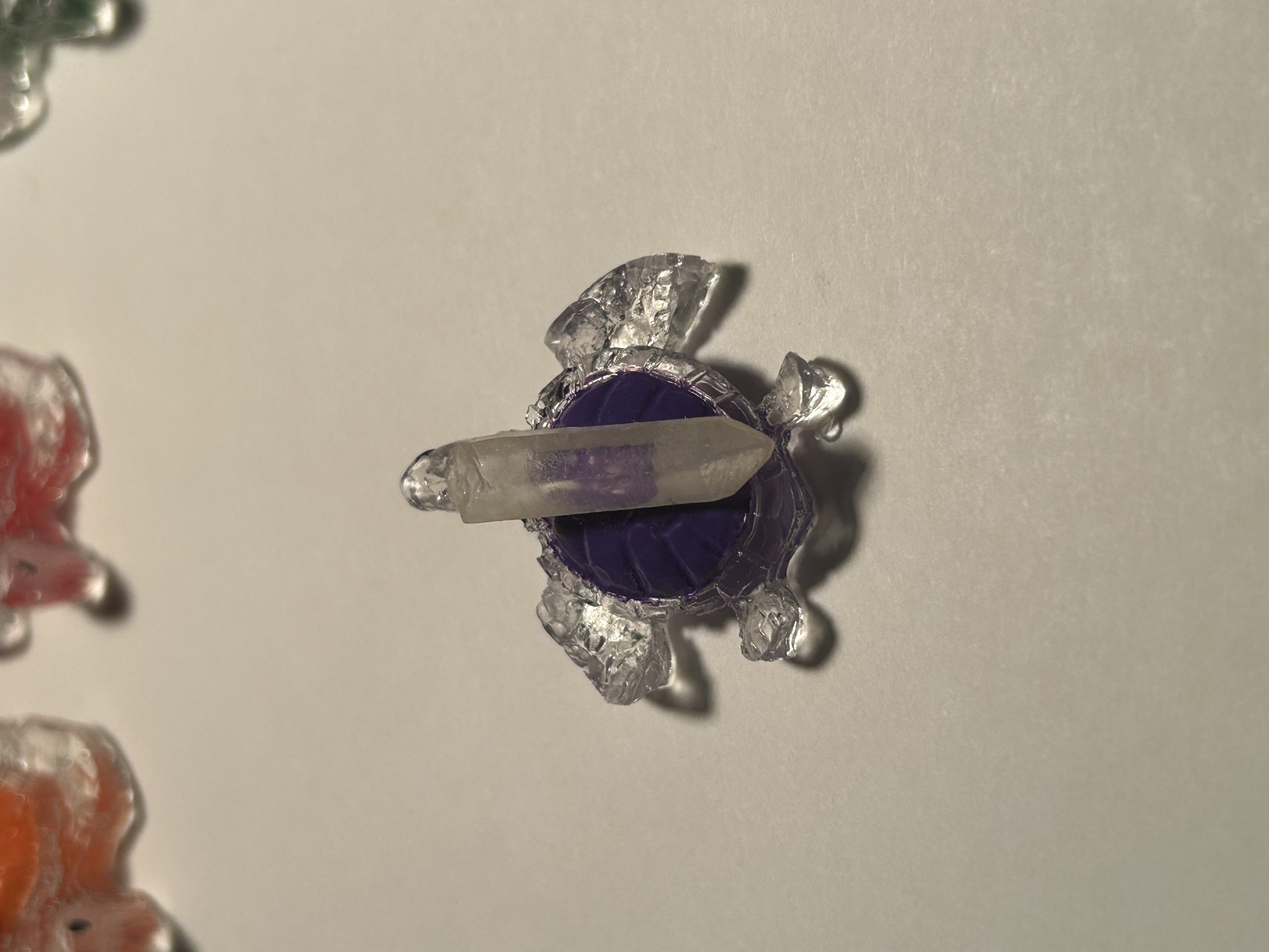 Purple Turtle clear Quartz point image 3