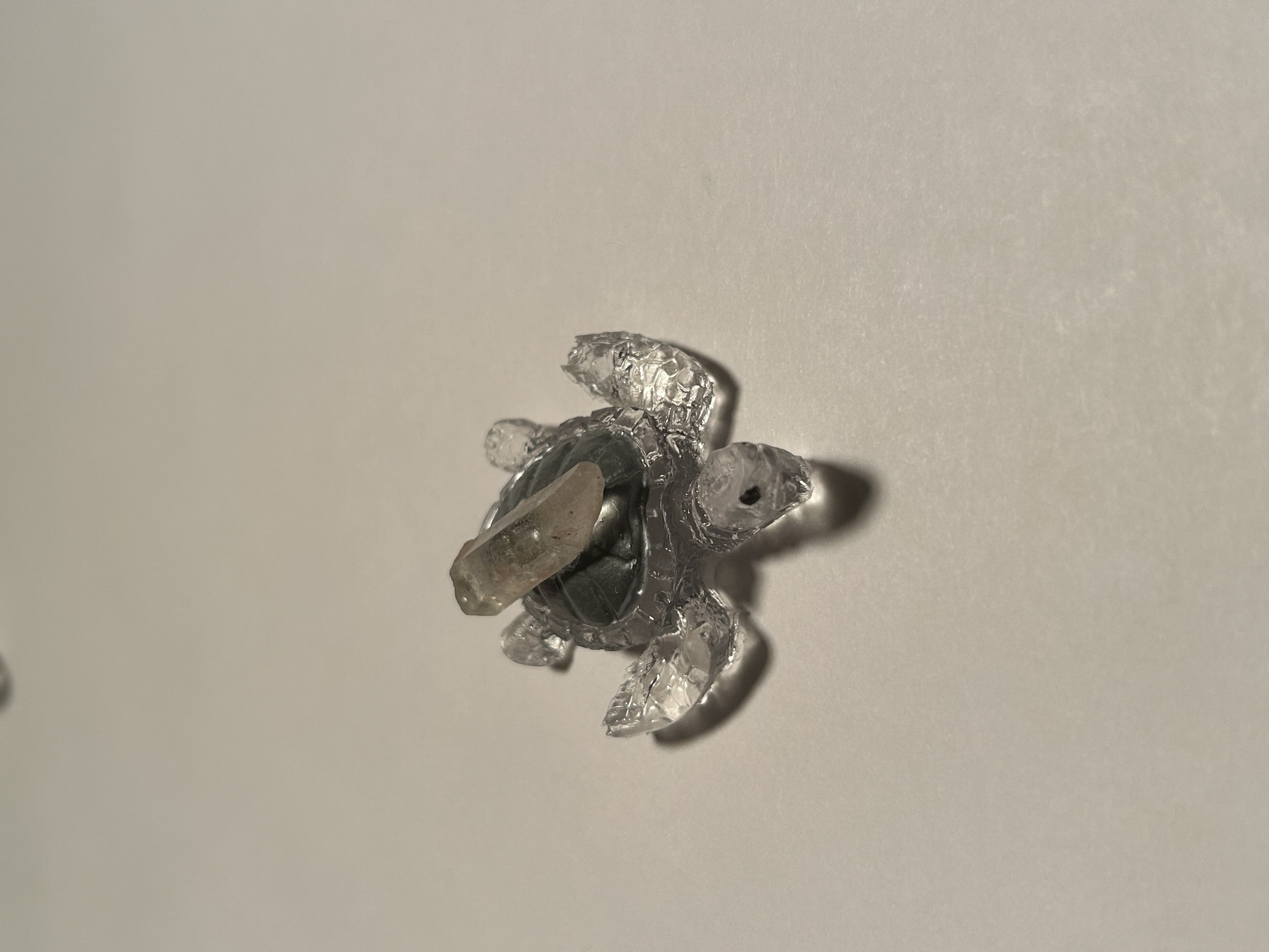 🤍 Silver Crystal Point Resin Turtle – Wholesale image 7
