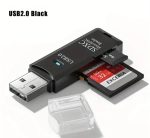 USB2.0 Mini SD Card Reader, Transferring Photos And Data From Camera Memory To Your Computer (black)