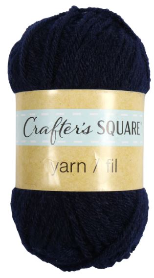 Crafter's Square Acrylic-Polyester Yarn, 132 Yds. Black