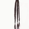 Multi-Strand Boxer Braids Ponytail Extensions - Soft Durable Synthetic Hair (#1 Dark Brown)