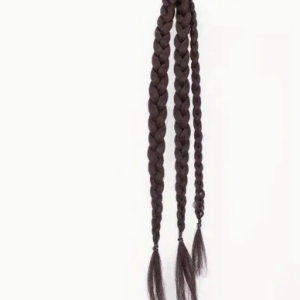 Multi-Strand Boxer Braids Ponytail Extensions - Soft Durable Synthetic Hair (#1 Dark Brown)