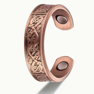 Vintage Style Copper Magnetic Ring - Adjustable Single Ring, Pure Copper Material, Non-Plated, Unisex, Ideal for Daily Wear and Gifting, Exquisite Minimalist Design for Men and Women - 1pc