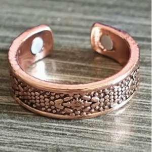 Vintage Style Copper Magnetic Ring - Adjustable Single Ring, Pure Copper Material, Non-Plated, Unisex, Ideal for Daily Wear and Gifting, Exquisite Minimalist Design for Men and Women - 1pc